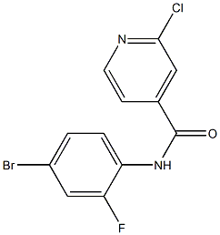 N-(4-bromo-2-fluorophenyl)-2-chloropyridine-4-carboxamide 结构式