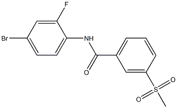 N-(4-bromo-2-fluorophenyl)-3-methanesulfonylbenzamide 结构式