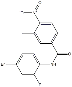 N-(4-bromo-2-fluorophenyl)-3-methyl-4-nitrobenzamide 结构式