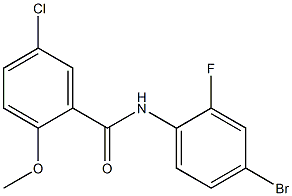 N-(4-bromo-2-fluorophenyl)-5-chloro-2-methoxybenzamide 结构式