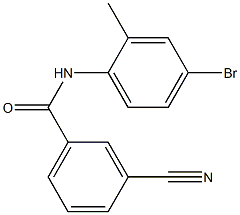 N-(4-bromo-2-methylphenyl)-3-cyanobenzamide 结构式