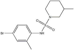 N-(4-bromo-2-methylphenyl)-3-methylpiperidine-1-sulfonamide 结构式