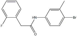 N-(4-bromo-3-methylphenyl)-2-(2-fluorophenyl)acetamide 结构式