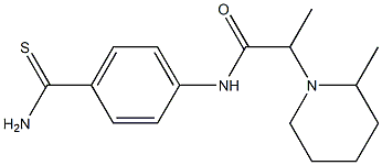 N-(4-carbamothioylphenyl)-2-(2-methylpiperidin-1-yl)propanamide 结构式