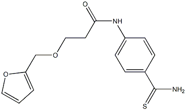 N-(4-carbamothioylphenyl)-3-(furan-2-ylmethoxy)propanamide 结构式