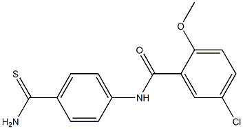 N-(4-carbamothioylphenyl)-5-chloro-2-methoxybenzamide 结构式