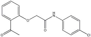 N-(4-chlorophenyl)-2-(2-acetylphenoxy)acetamide 结构式