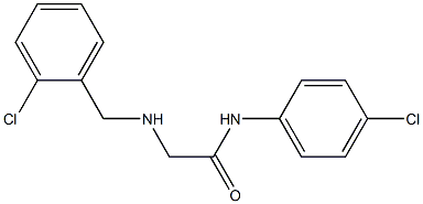 N-(4-chlorophenyl)-2-{[(2-chlorophenyl)methyl]amino}acetamide 结构式