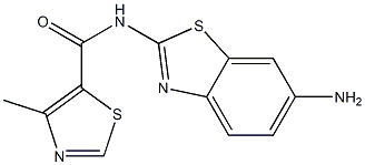 N-(6-amino-1,3-benzothiazol-2-yl)-4-methyl-1,3-thiazole-5-carboxamide 结构式