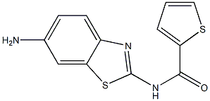 N-(6-amino-1,3-benzothiazol-2-yl)thiophene-2-carboxamide 结构式