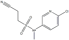 N-(6-chloropyridin-3-yl)-2-cyano-N-methylethane-1-sulfonamido 结构式