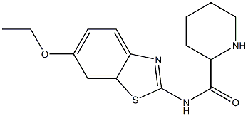 N-(6-ethoxy-1,3-benzothiazol-2-yl)piperidine-2-carboxamide 结构式