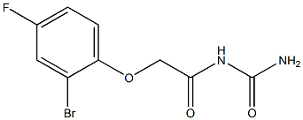 N-(aminocarbonyl)-2-(2-bromo-4-fluorophenoxy)acetamide 结构式