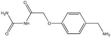 N-(aminocarbonyl)-2-[4-(aminomethyl)phenoxy]acetamide 结构式