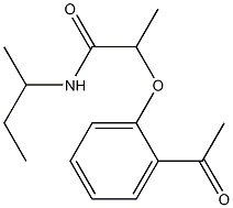 N-(butan-2-yl)-2-(2-acetylphenoxy)propanamide 结构式