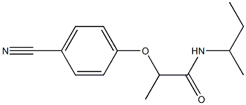 N-(butan-2-yl)-2-(4-cyanophenoxy)propanamide 结构式