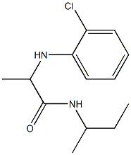 N-(butan-2-yl)-2-[(2-chlorophenyl)amino]propanamide 结构式