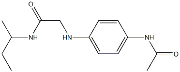 N-(butan-2-yl)-2-[(4-acetamidophenyl)amino]acetamide 结构式