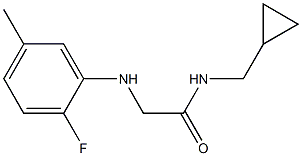 N-(cyclopropylmethyl)-2-[(2-fluoro-5-methylphenyl)amino]acetamide 结构式