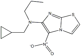 N-(cyclopropylmethyl)-5-nitro-N-propylimidazo[2,1-b][1,3]thiazol-6-amine 结构式