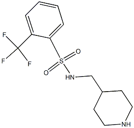 N-(piperidin-4-ylmethyl)-2-(trifluoromethyl)benzene-1-sulfonamide 结构式