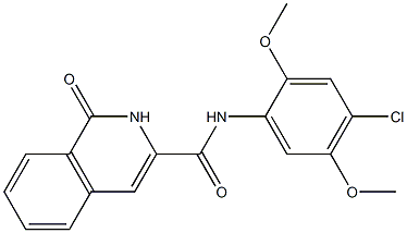 3-Isoquinolinecarboxamide,  N-(4-chloro-2,5-dimethoxyphenyl)-1,2-dihydro-1-oxo- 结构式