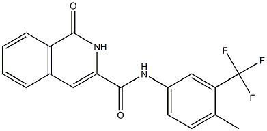 3-Isoquinolinecarboxamide,  1,2-dihydro-N-[4-methyl-3-(trifluoromethyl)phenyl]-1-oxo- 结构式