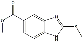 2-Methylsulfanyl-1H-benzoimidazole-5-carboxylic acid methyl ester 结构式