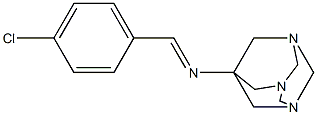 N-(4-chlorobenzylidene)-N-(1,3,5-triazatricyclo[3.3.1.1~3,7~]dec-7-yl)amine 结构式