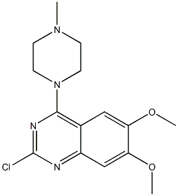 2-chloro-6,7-dimethoxy-4-(4-methyl-1-piperazinyl)quinazoline 结构式