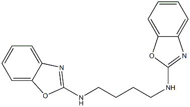 N-(1,3-benzoxazol-2-yl)-N-[4-(1,3-benzoxazol-2-ylamino)butyl]amine 结构式