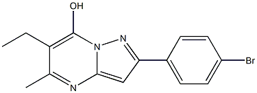 2-(4-bromophenyl)-6-ethyl-5-methylpyrazolo[1,5-a]pyrimidin-7-ol 结构式