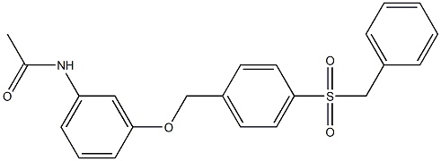N-(3-{[4-(benzylsulfonyl)benzyl]oxy}phenyl)acetamide 结构式