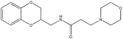 N-(2,3-dihydro-1,4-benzodioxin-2-ylmethyl)-3-morpholin-4-ylpropanamide 结构式