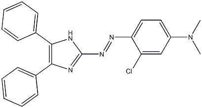 N-{3-chloro-4-[(4,5-diphenyl-1H-imidazol-2-yl)diazenyl]phenyl}-N,N-dimethylamine 结构式