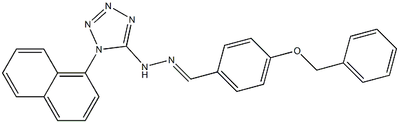 4-(benzyloxy)benzaldehyde [1-(1-naphthyl)-1H-tetraazol-5-yl]hydrazone 结构式