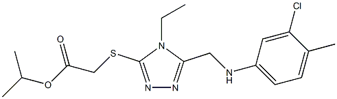 1-methylethyl [(5-{[(3-chloro-4-methylphenyl)amino]methyl}-4-ethyl-4H-1,2,4-triazol-3-yl)sulfanyl]acetate 结构式