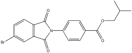 isobutyl 4-(5-bromo-1,3-dioxo-1,3-dihydro-2H-isoindol-2-yl)benzoate 结构式