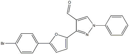 3-[5-(4-bromophenyl)-2-furyl]-1-phenyl-1H-pyrazole-4-carbaldehyde 结构式