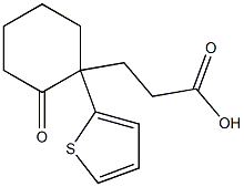 3-[2-oxo-1-(2-thienyl)cyclohexyl]propanoic acid 结构式