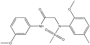 2-[2-methoxy-5-methyl(methylsulfonyl)anilino]-N-(3-methoxyphenyl)acetamide 结构式