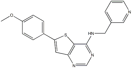 N-[6-(4-methoxyphenyl)thieno[3,2-d]pyrimidin-4-yl]-N-(3-pyridinylmethyl)amine 结构式