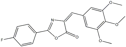 2-(4-fluorophenyl)-4-(3,4,5-trimethoxybenzylidene)-1,3-oxazol-5(4H)-one 结构式