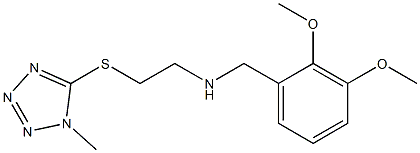 N-(2,3-dimethoxybenzyl)-N-{2-[(1-methyl-1H-tetraazol-5-yl)sulfanyl]ethyl}amine 结构式