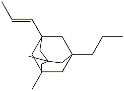 1,3-Dimethyl-5-propyl-7-(propene-1-yl)adamantane 结构式