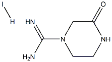 3-OXO-PIPERAZINE-1-CARBOXAMIDINE HYDROIODIDE 结构式