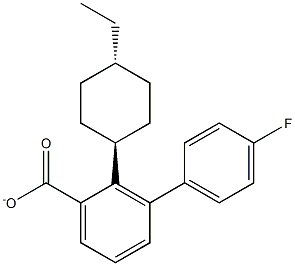 4-Fluorophenyl-4'-trans-ethylcyclohexylbenzoate 结构式