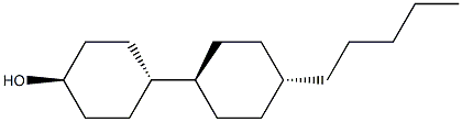 Trans-4-(trans-4-n-Pentylcyclohexyl)cyclohexanol 结构式