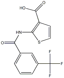 2-{[3-(trifluoromethyl)benzene]amido}thiophene-3-carboxylic acid 结构式