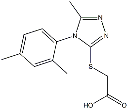 2-{[4-(2,4-dimethylphenyl)-5-methyl-4H-1,2,4-triazol-3-yl]sulfanyl}acetic acid 结构式